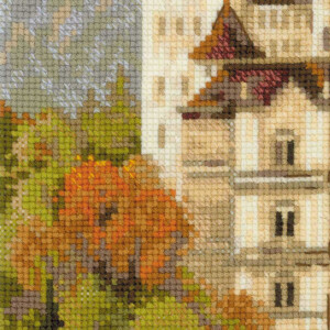 Riolis counted cross stitch Kit Neuschwanstein Castle, DIY