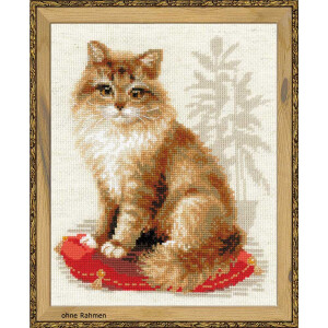 Riolis counted cross stitch Kit Pet Cat, DIY
