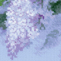 Riolis counted cross stitch Kit Lilacs after the Rain, DIY