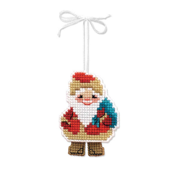 Riolis counted cross stitch Kit Christmas Tree Decoration Santa Claus, DIY