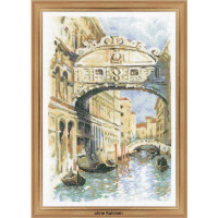 Jeu de points de croix Riolis "Venise : le pont des soupirs", modèle de comptage