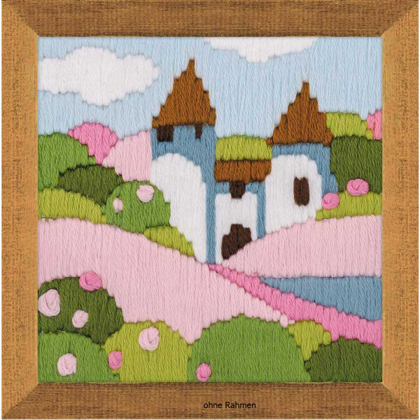 Riolis counted cross stitch Kit Pink Garden, DIY