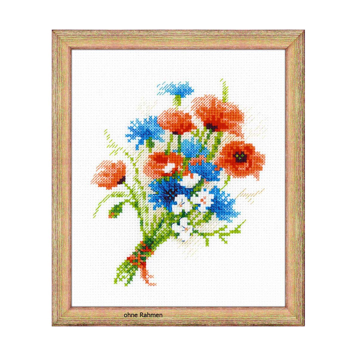 Riolis counted cross stitch Kit Bouquet with Cornflowers,...