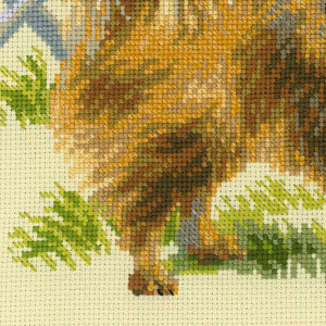 Riolis counted cross stitch Kit Pomeranian, DIY