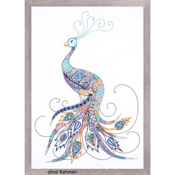 Conjunto de diseño de bordado Riolis "Pájaro de la fortuna", diseño de bordado dibujado