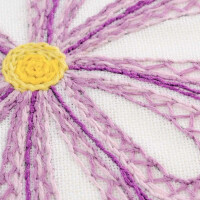 Riolis Stickbild-Set "Schöne Blumen", Stickbild vorgezeichnet