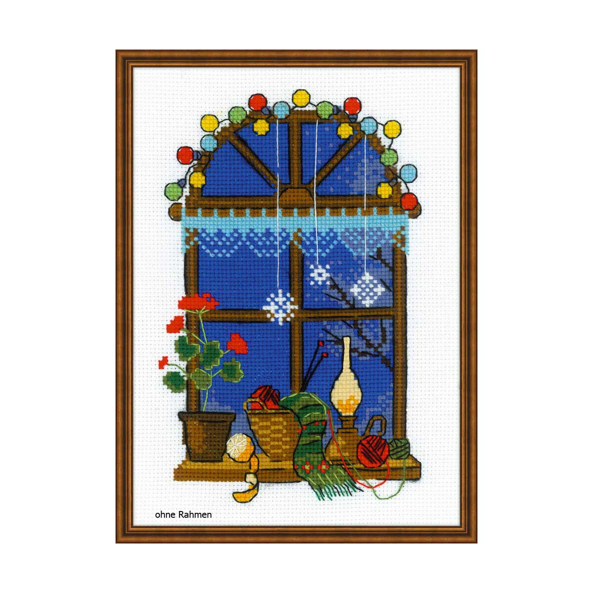 Riolis counted cross stitch Kit Winter Window, DIY