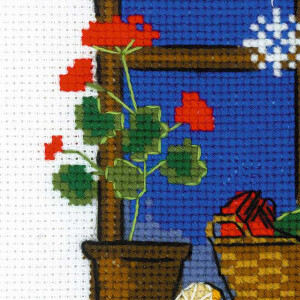Riolis counted cross stitch Kit Winter Window, DIY