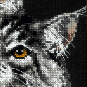 Набор для вышивания крестом Риолис "Американский лесной кот", счетная схема