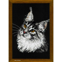 Набор для вышивания крестом Риолис "Американский лесной кот", счетная схема