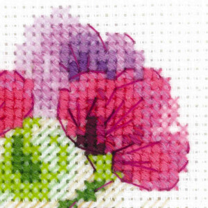 Set di punti croce Riolis "Bouquet di fiori con piselli dolci", motivo di conteggio
