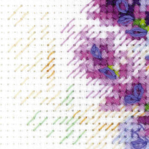 Riolis counted cross stitch Kit Bouquet with Lavender, DIY