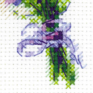 Conjunto de punto de cruz Riolis "Bouquet de flores con lavanda", motivo de conteo
