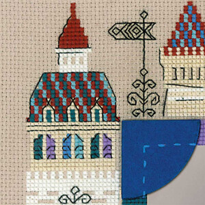Riolis counted cross stitch Kit Photo frame Knights Castle, DIY