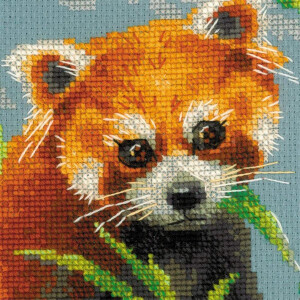 Set de punto de cruz Riolis "Panda rojo", patrón de conteo