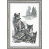 Riolis counted cross stitch Kit Wolves, DIY