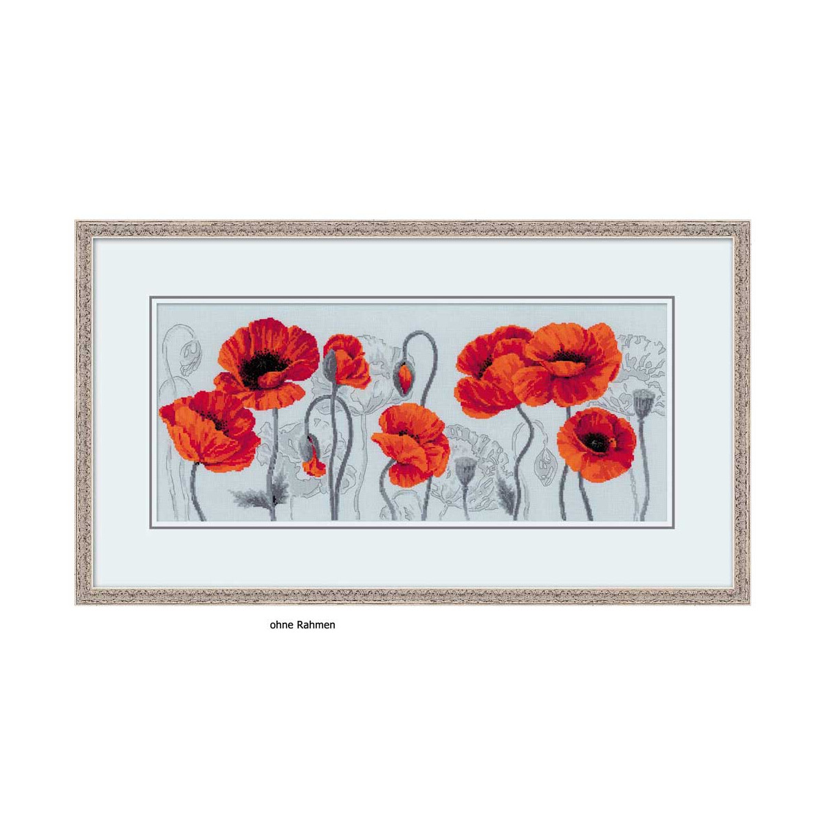 Riolis counted cross stitch Kit Scarlet Poppies, DIY