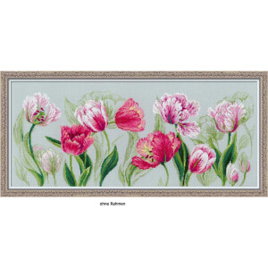 Jeu de points de croix Riolis "Tulipes de printemps", modèle de comptage