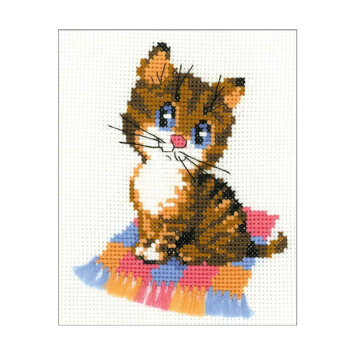 Riolis counted cross stitch Kit Kitten, DIY