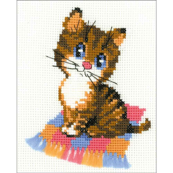 Riolis counted cross stitch Kit Kitten, DIY