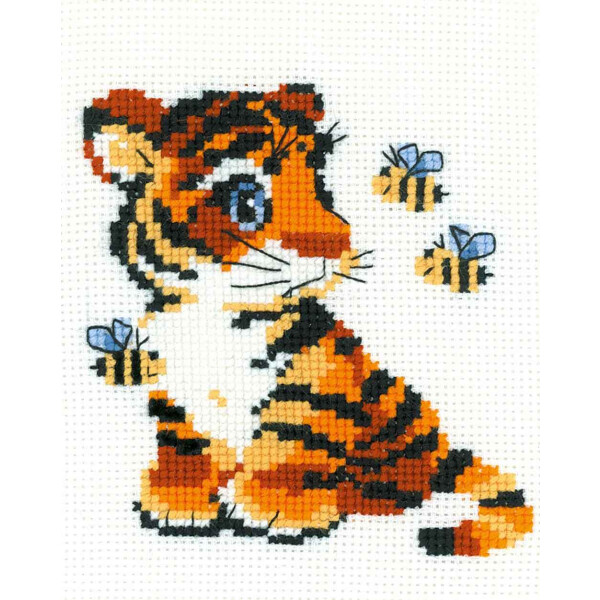 Riolis Stickbildset Kreuzstich "Tiger", Zählmuster