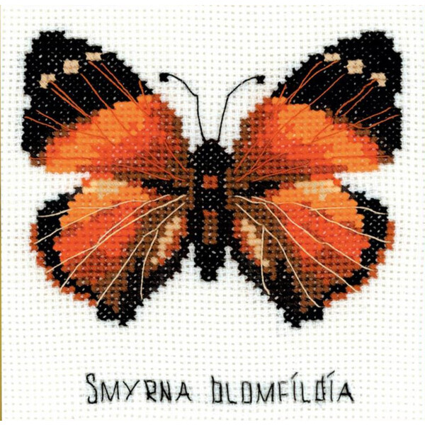 Ensemble point de croix Riolis Happy Bee, motif de comptage papillon (Nymphalidae), multicolore, motif de comptage