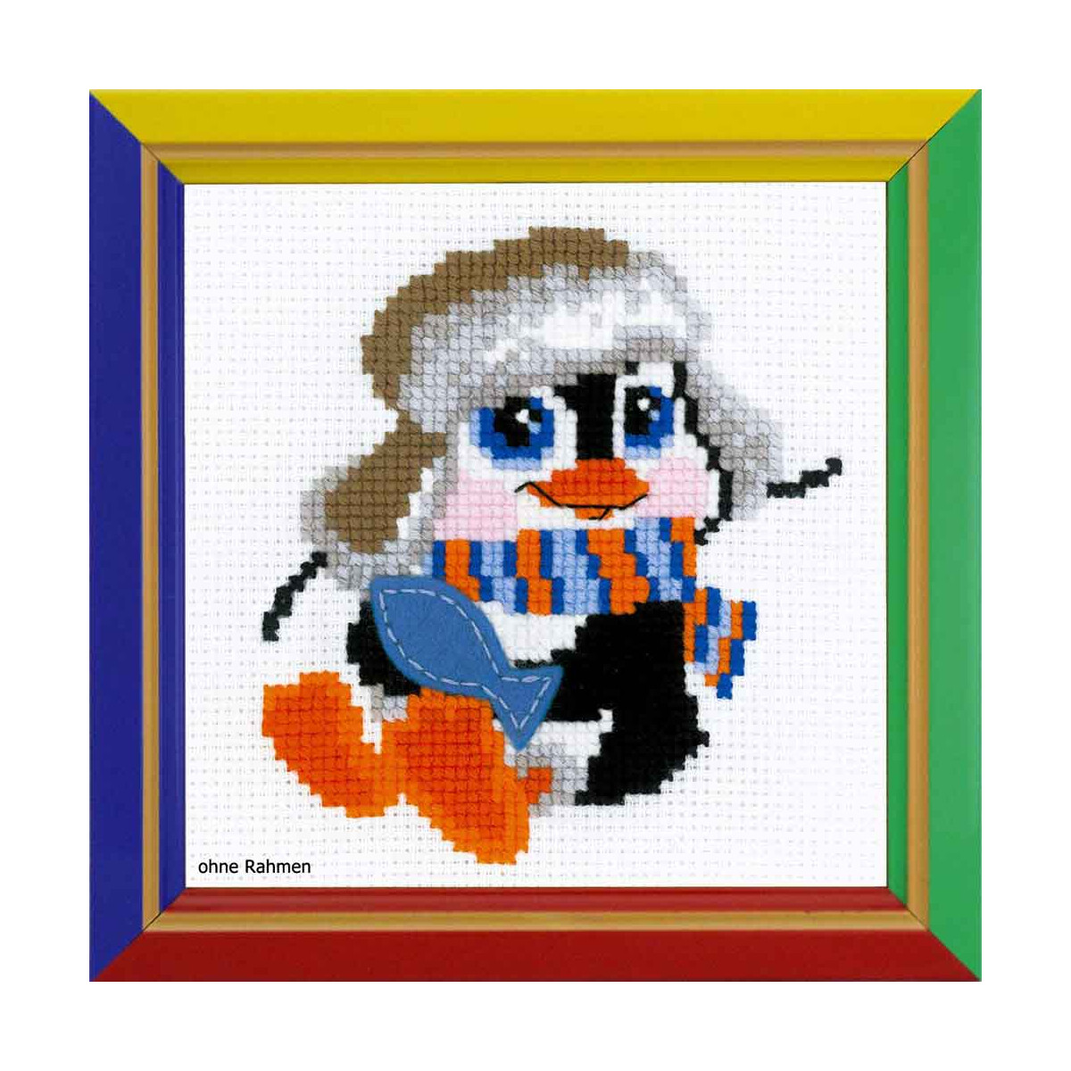 Riolis borduurmotief set "Penguin" kruissteek,...