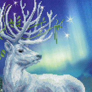 Riolis counted cross stitch Kit White Stag, DIY