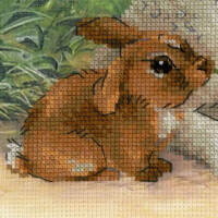 Набор для вышивания крестом Риолис "Ягненок и кролик", счетная схема