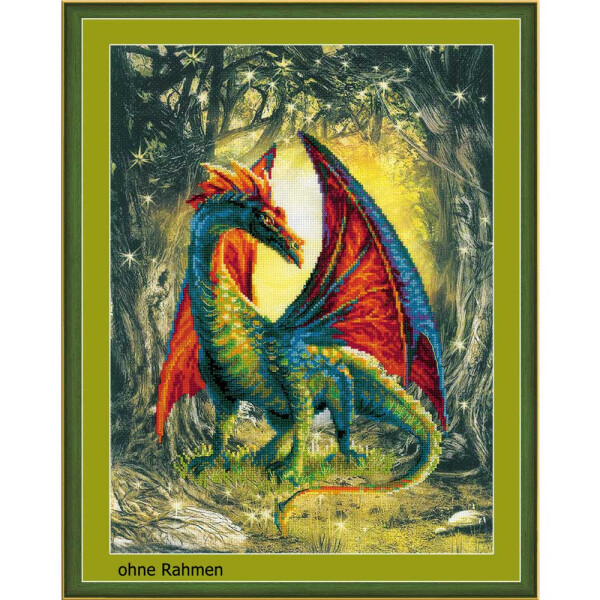 Riolis counted cross stitch Kit Forest Dragon, DIY