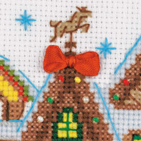 Набор для вышивания крестом Риолис "Зимний домик", счетная схема