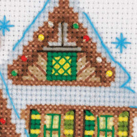 Набор для вышивания крестом Риолис "Зимний домик", счетная схема