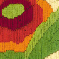 Снятая с производства модель Риолис набор для вышивания длинными стежками "Маки", дизайн вышивки предварительно нарисован