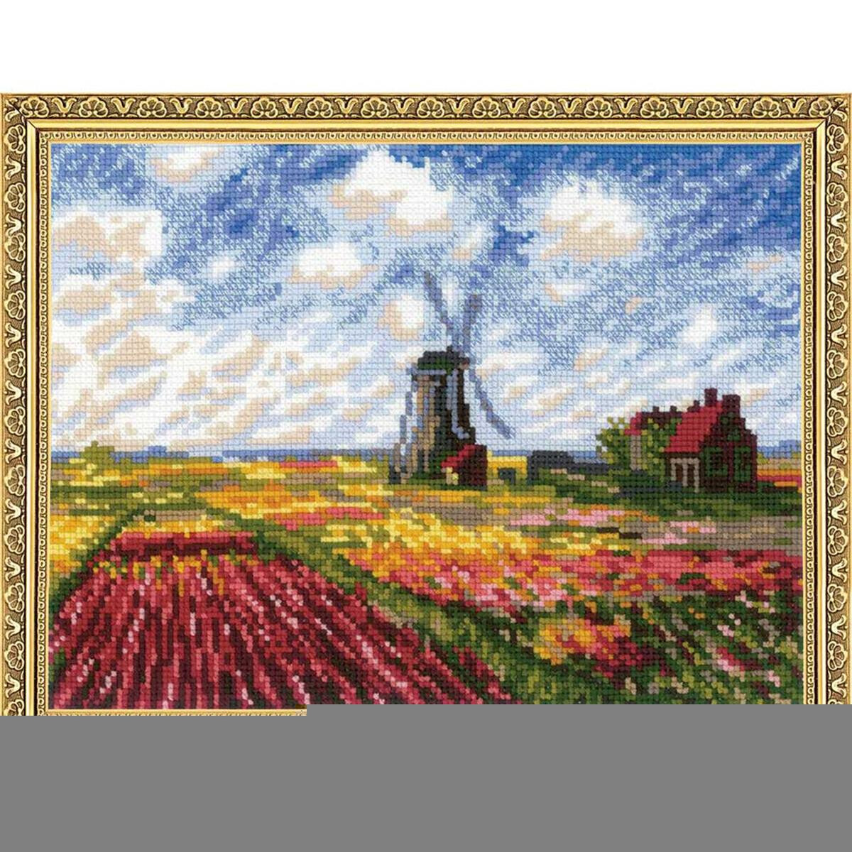 Riolis counted cross stitch Kit Tulip Fields after C....