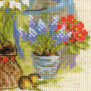 Riolis counted cross stitch Kit Cottage Garden. Spring, DIY