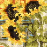 Riolis counted cross stitch Kit Cottage Garden. Autumn, DIY
