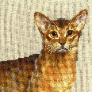 Riolis counted cross stitch Kit Abyssinian Cats, DIY