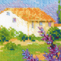 Riolis counted cross stitch Kit Farm in Provence, DIY