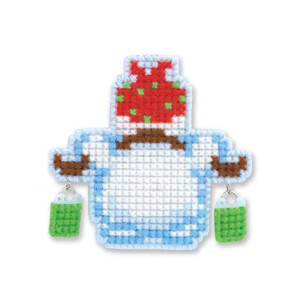 Riolis counted cross stitch Kit Christmas Tree Decoration Snowmen, DIY
