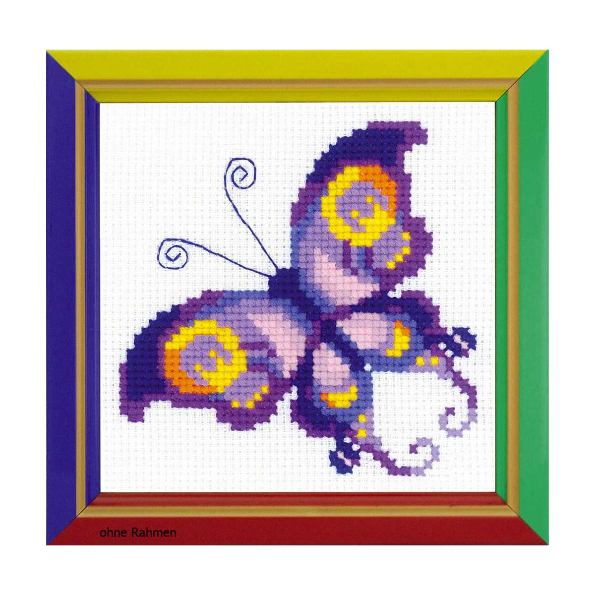 Riolis kruissteek set "Amethist vlinder",...
