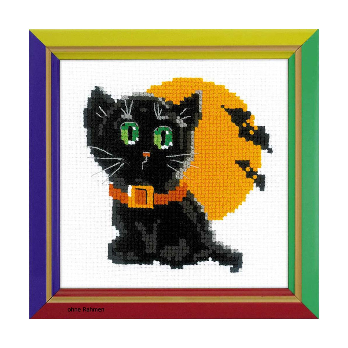 Riolis counted cross stitch Kit Black Cat, DIY