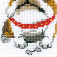Riolis counted cross stitch Kit English Bulldog, DIY