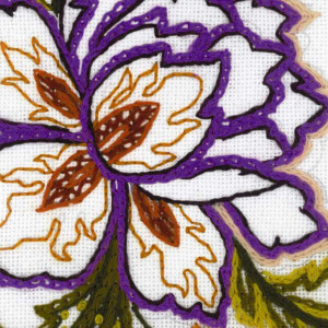 Riolis Stitch Kit Flower Sketch, stamped, DIY
