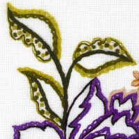 Riolis borduurmotief set, motief bloemschets, borduurmotief geschetst