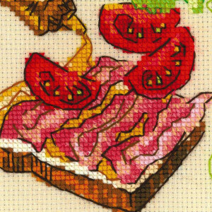 Riolis counted cross stitch Kit Lunch, DIY