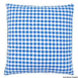 Vervaco cushion back with zipper, blue, 30x30 cm, DIY