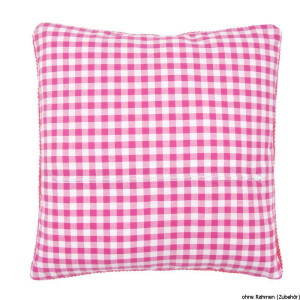 Vervaco cushion back with zipper, red, 30x30 cm, DIY