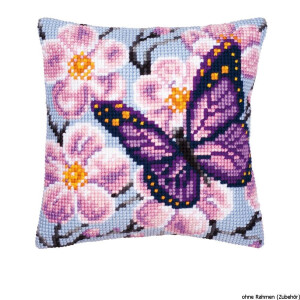 Vervaco stamped cross stitch kit cushion Purple...