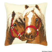 Vervaco stamped cross stitch kit cushion Horse friendship, DIY