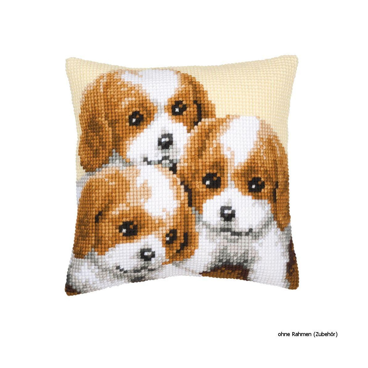 Vervaco stamped cross stitch kit cushion 3 Puppies, DIY